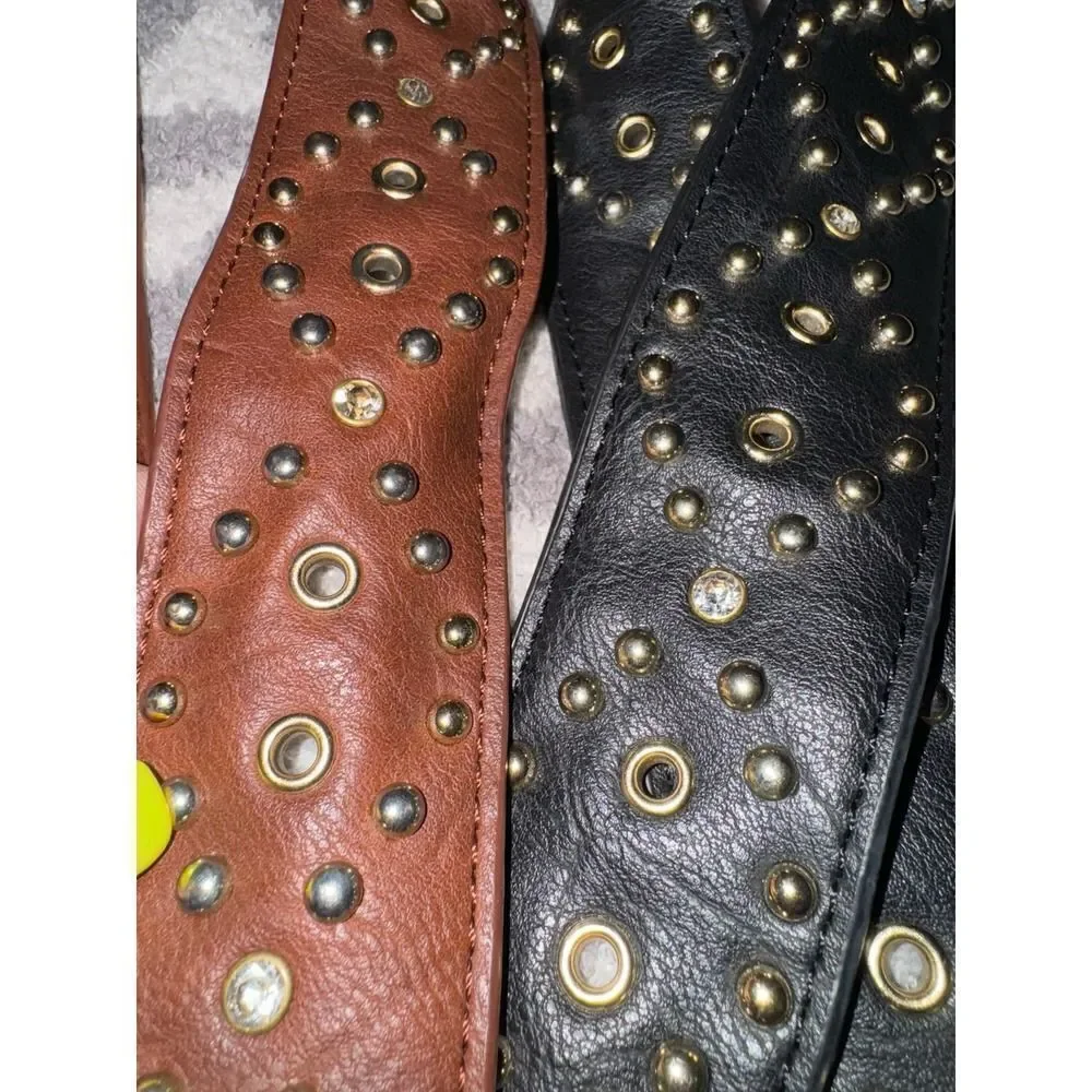 Lot of 2x crossbody bag/purse/pocketbook novelty strap brown black - Picture 4 of 4